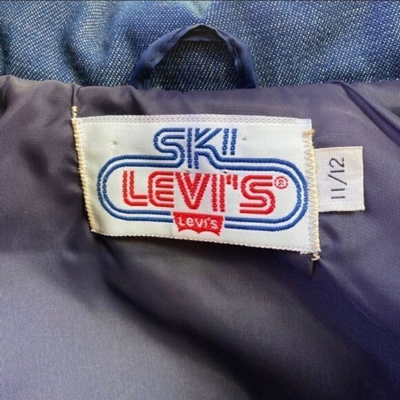 Vintage Levi’s Orange Tab Denim Ski Jacket 12 L - Picture 7 of 9
